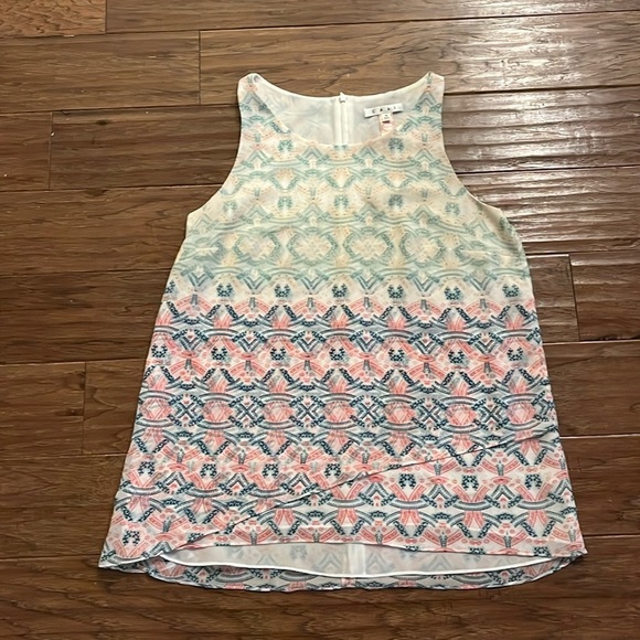 CAbi Heart of CAbi Size M Layered Mosaic Print Lined Sleeveless Tunic - Picture 1 of 5